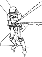 A coloring page of star wars